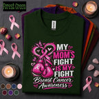 Breast Cancer Awareness Shirt, My Moms Fight Is My Fight Tee, Pink Ribbon Support Shirt, Mom Cancer Fighter Gift, October Pink Shirt