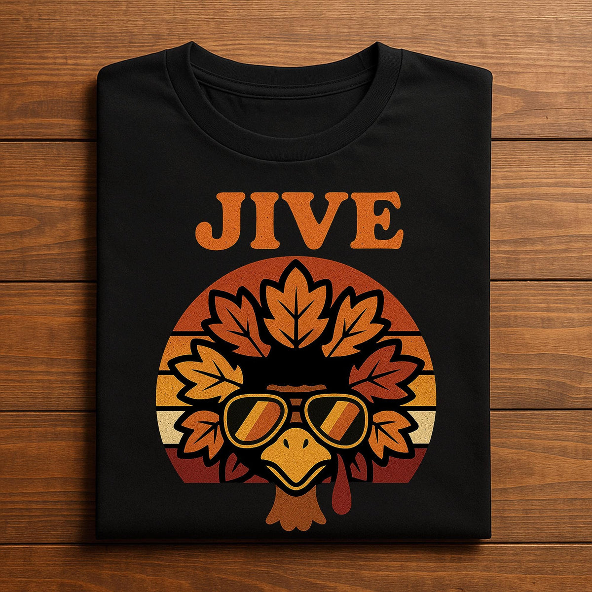 Jive Thanksgiving Shirt, Turkey Day Funny Face Vintage Retro Style