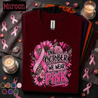 Breast Cancer Awareness Shirt, In October We Wear Pink Tee, Pink Ribbon Leopard Floral Shirt, Survivor Fighter Support Gift for Women