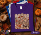 Fall Vibes Shirt, Rustic Autumn Floral Tee, Vintage Wildflower Fall Shirt, Cozy Harvest Season T-Shirt, Thanksgiving Gift for Women