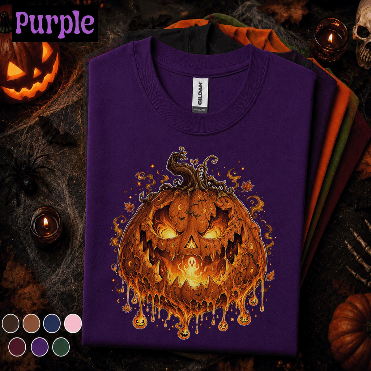 Scary Jack O Lantern Halloween Shirt, Creepy Pumpkin Tee, Spooky Ghost Pumpkin Shirt, Horror Halloween Tee, October Gift Shirt