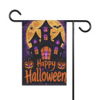 Halloween Garden Flag, Haunted House Yard Decor, Spooky Pumpkin Outdoor Flag, Full Moon Witchy Porch Decoration, Fall Home Accent Decor