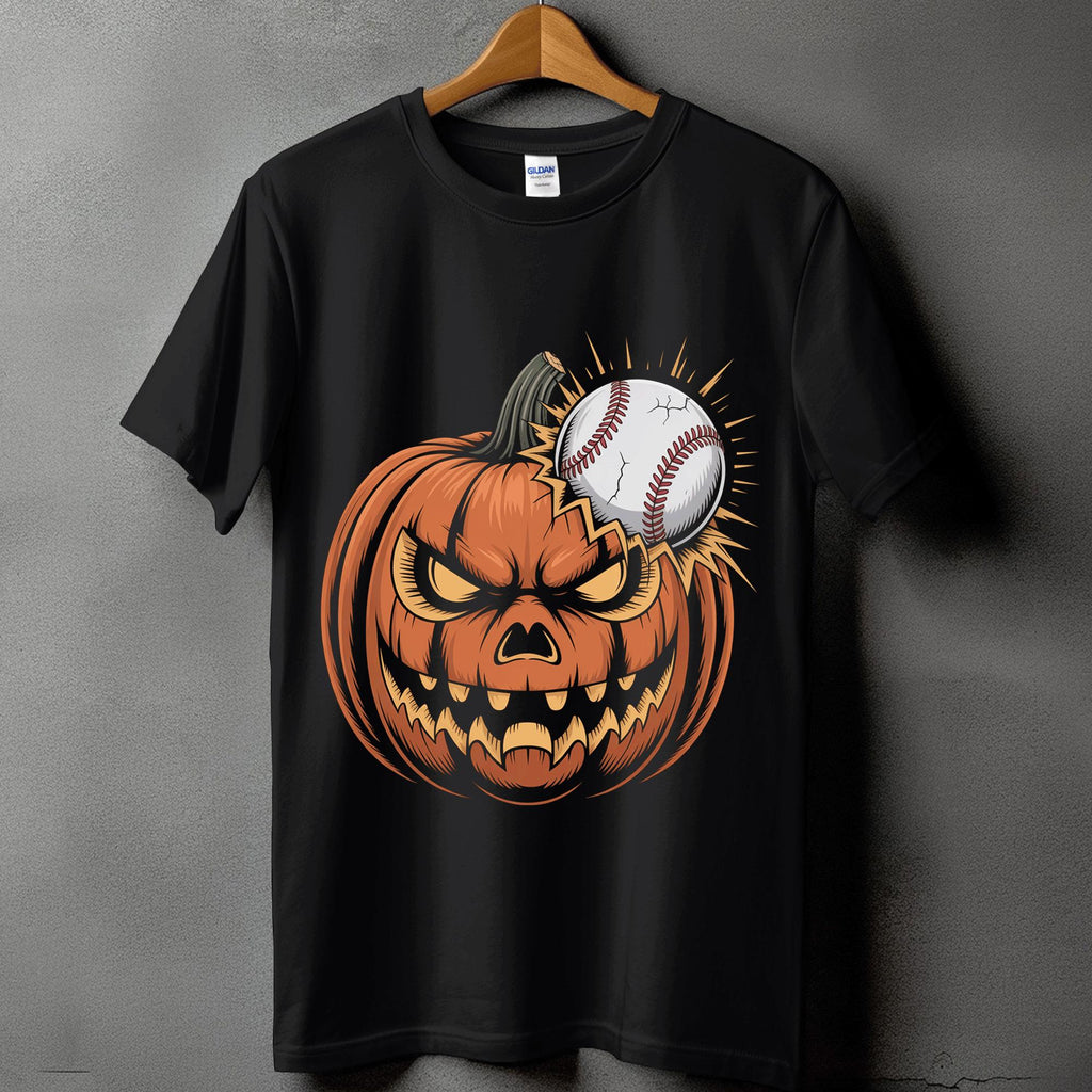 Scary Jack O Lantern Baseball Halloween Shirt, Ghost Baseball Sweatshirt, Game Day Shirt, Baseball Shirt, Spooky Sports Fan Baseball Pumpkin
