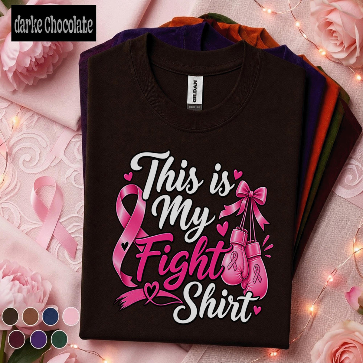 This Is My Fight Breast Cancer Awareness Shirt, Pink Ribbon Boxing Gloves Tee, Warrior Fighter Support Gift, Pink October Shirt for Women