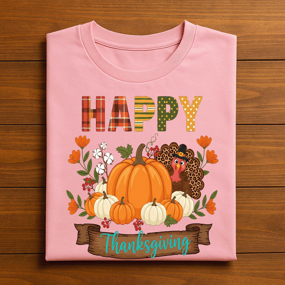 Cute Turkey Happy Thanksgiving Shirt Fall Pumpkin Autumn Outfit Tee, Happy Thanksgiving Sweatshirt, Family Thanksgiving Matching Gift
