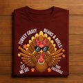 Turkey Gravy Beans Rolls Casserole womens Funny Thanksgiving, Let Me See That Casserole Thanksgiving Shirt Funny Danc...