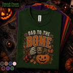 Dad to the Bone Halloween Shirt, Funny Skeleton Dad Tee, Pumpkin Coffee Spooky Father Gift, Vintage Fall Dad Joke Shirt Grandpa