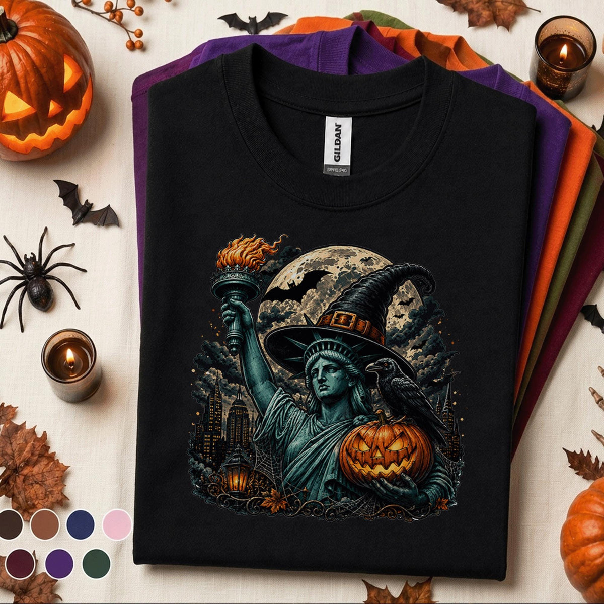 Statue of Liberty Halloween Shirt, Witch Hat T Shirt