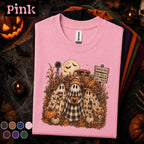 Cozy Ghost Pumpkin Patch Halloween Shirt, Cute Fall Ghost Tee, Vintage Farmhouse Spooky Season Shirt, Autumn Pumpkin Lover Gift Tee