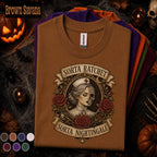 Sorta Ratchet Sorta Nightingale Nurse Halloween Shirt, Gothic Nurse Tee, Spooky Skeleton RN Gift, Vintage Medical Halloween T Shirt