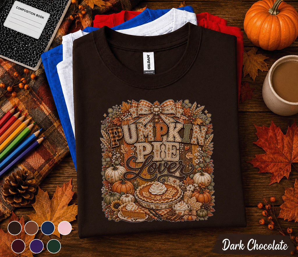 Pumpkin Pie Lover Shirt Cute Thanksgiving Fall Tee Cozy Autumn Pumpkin Dessert Lover Gift Harvest Festival Pumpkin Spice Season Shirt