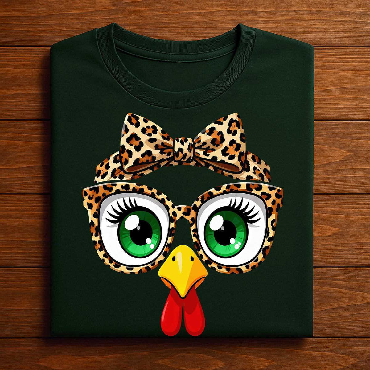 Leopard Turkey Face Shirt Girl Thanksgiving Tee Women Bow Fall Outfit for Autumn Family, Gift Thanksgiving Sweatshirt, Thanksgiving Hoodie