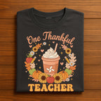 One Thankful Teacher Shirt, Thanksgiving Fall Teacher Pumpkin Shirt, Fall Teacher Autumn Outfit Tee, Gift Teacher Thanksgiving Sweatshirt