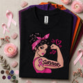 Breast Cancer Survivor Shirt, Strong Woman Pink Ribbon Tee
