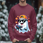 Cool Gamer Ghost Shirt, Halloween Video Game Spirit Tee, Spooky Gaming Costume Top, Boy Halloween Shirt Men, Halloween Boy Sweatshirt Mens