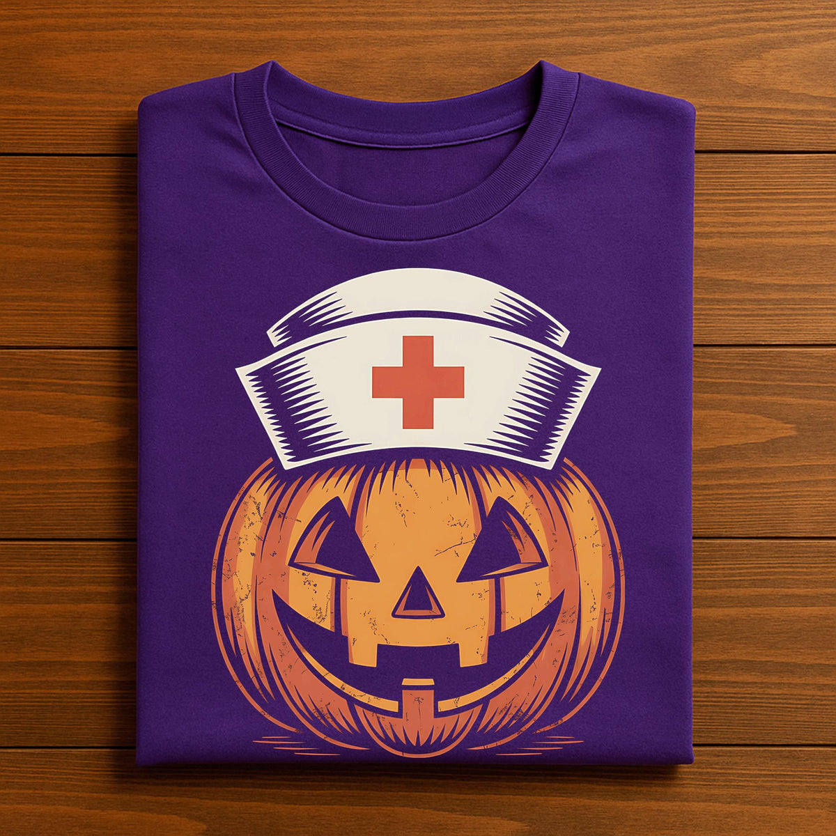 Nurse Pumpkin Shirt, RN Halloween Nurse Tee, Jack O Lantern Medical T-Shirt, Spooky Nurse Costume Top, Gift Halloween Nurse Shirt For Women