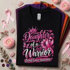Breast Cancer Awareness Shirt, Daughter of a Warrior Tee, Pink Ribbon Support Shirt, Cancer Fighter Family Gift, Pink October Women Tee