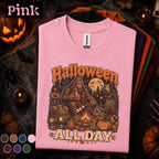 Bigfoot Halloween Shirt, Sasquatch Camping Tee, Halloween All Day Shirt, Spooky Campfire Cryptid Tee, Fall Gift for Bigfoot Lovers