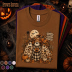 Cozy Ghost Pumpkin Patch Halloween Shirt, Cute Fall Ghost Tee, Vintage Farmhouse Spooky Season Shirt, Autumn Pumpkin Lover Gift Tee