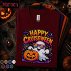 Happy Cruiseween Halloween Shirt, Spooky Cruise Ghost Tee, Pumpkin Cruise Vacation Shirt, Matching Cruise Squad Family Trip Gift Tee