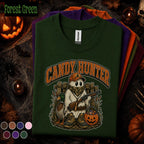 Candy Hunter Halloween Shirt, Duck Hunting Ghost Tee, Funny Trick or Treat Hunter Gift, Spooky Waterfowl Hunting Pumpkin T-Shirt