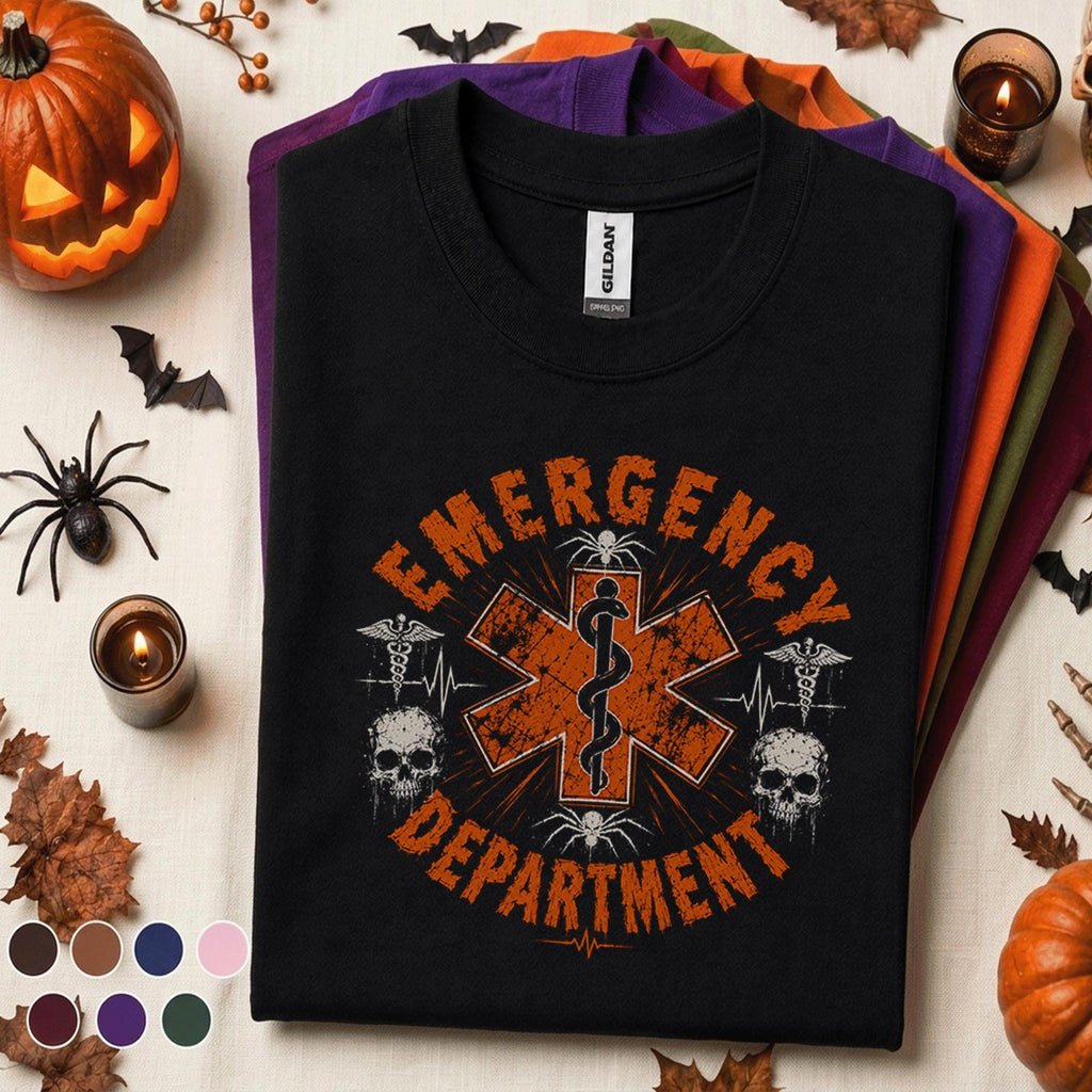 Emergency Department Halloween Shirt, Spooky ER Nurse Tee