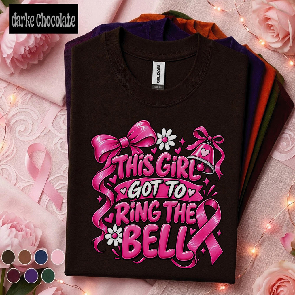 Breast Cancer Awareness Shirt, This Girl Got to Ring the Bell Tee, Pink Ribbon Survivor Shirt, Cancer Free Gift for Women, Warrior Tee