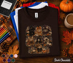 Cute Halloween Cat Shirt, Witch Kitten Pumpkin Tee, Spooky Black Cat T-Shirt, Autumn Cat Lover Gift, Cute Ghost Halloween Fall Shirt
