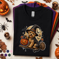 Yorkie Halloween Shirt, Witch Dog Pumpkin Tee