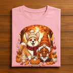 Cute Corgi Thanksgiving Gnome Shirt, Fall Pumpkin Pie Coffee Dog Shirt, Thanksgiving Dog Tee, Dog Thanksgiving Sweatshirt