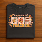 Thanksgiving Teach Fall Outfit Teacher Autumn Pumpkin Classroom Shirt, One Thankful Teacher shirt, Gift Teacher Thanksgiving Sweatshirt