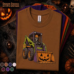 Skeleton Construction Halloween Shirt, Skid Steer Pumpkin Tee, Heavy Equipment T Shirt, Spooky Construction Worker Gift, Halloween Top