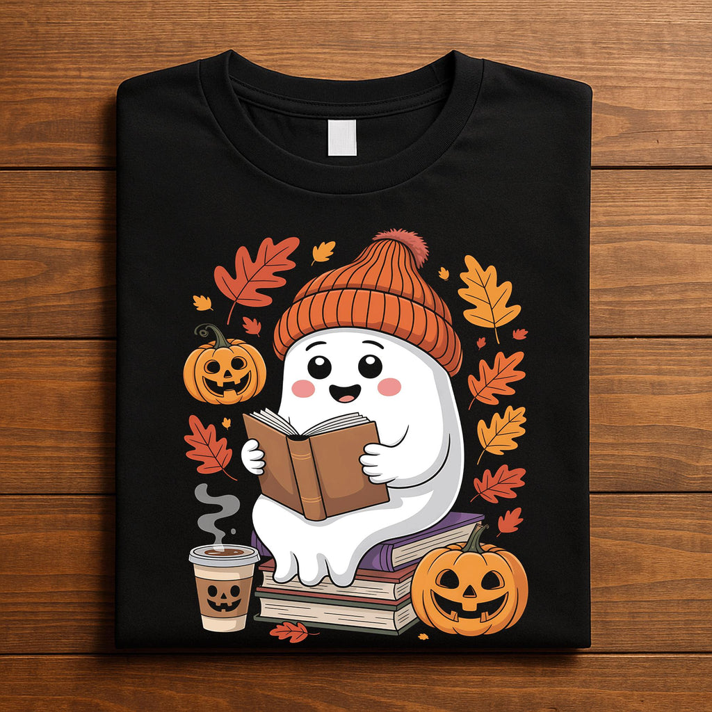 Ghost Reading Books Shirt, Teacher Librarian Halloween Sweatshirt