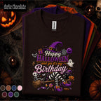 Happy Halloween Its My Birthday Shirt, Halloween Birthday Girl Tee, Witch Ghost Skeleton Pumpkin Shirt, Spooky October Birthday Gift