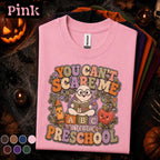 You Cant Scare Me I Teach Preschool Halloween Shirt, Funny Ghost Teacher Tee, Preschool Teacher Gift, Cute Spooky Classroom Shirt