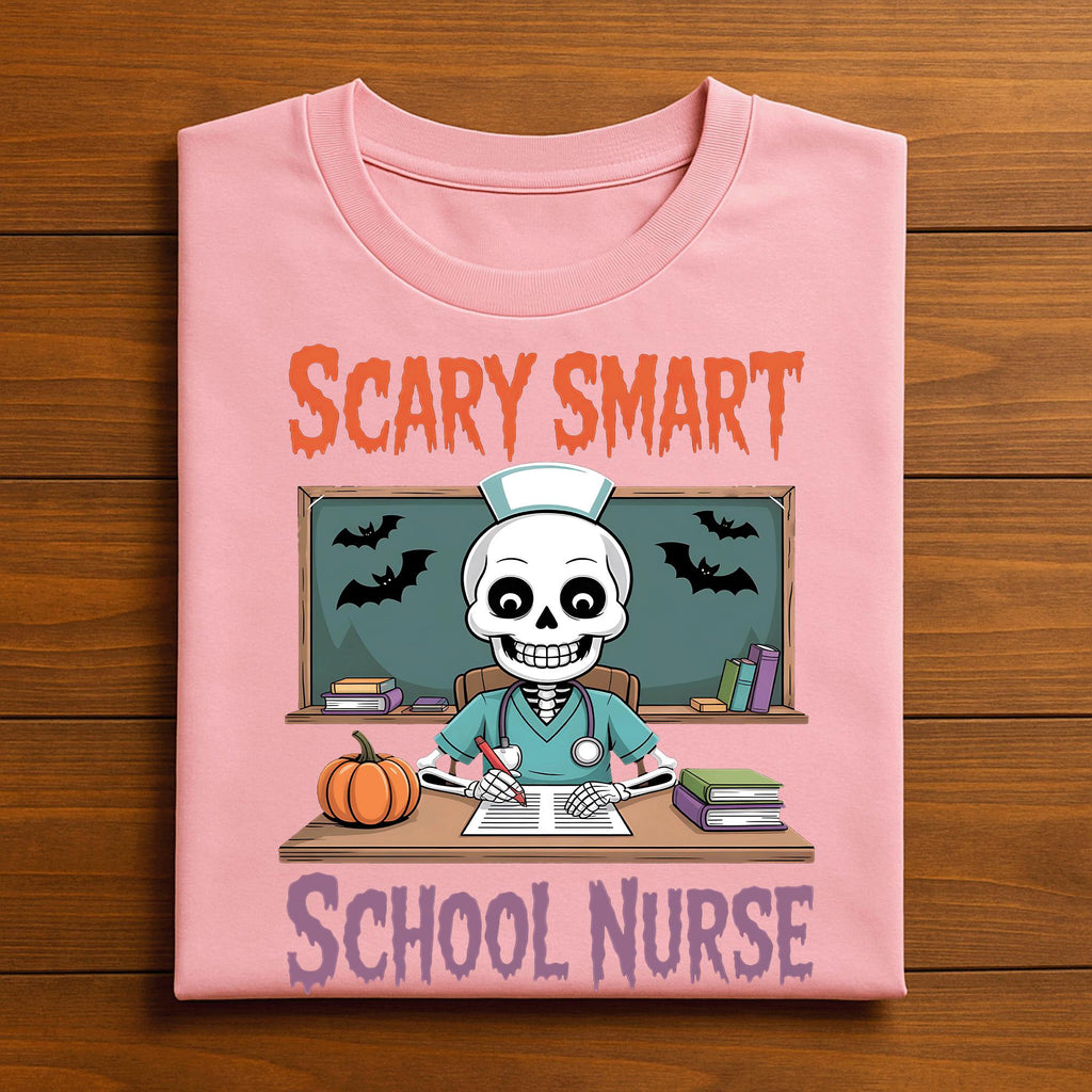 Scary Smart School Nurse Halloween Shirt, spooky School Nurse Halloween Sweatshirt, Scary Smart Nurse Medical Costume, Nurse Halloween Gift