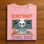 Scary Smart School Nurse Halloween Shirt, spooky School Nurse Halloween Sweatshirt, Scary Smart Nurse Medical Costume, Nurse Halloween Gift