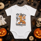 My First Halloween Baby Bodysuit, Cute Ghost Pumpkin Infant Onesie, Witchy Spooky Baby Outfit, First Halloween Gift for Baby Girl