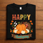 Cute Turkey Happy Thanksgiving Shirt Fall Pumpkin Autumn Outfit Tee, Happy Thanksgiving Sweatshirt