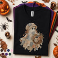 Patchwork Ghost Halloween Shirt, Cottagecore Pumpkin Ghost Tee