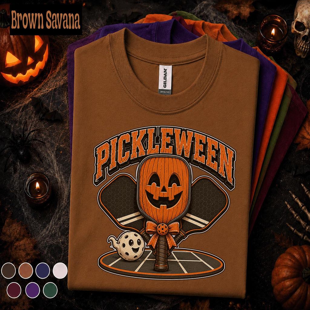 Pickleween Halloween Shirt, Funny Pickleball Pumpkin Tee, Spooky Pickleball Player Gift, Halloween Sports Shirt, Fall Court Tee