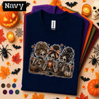 Skeleton Besties Halloween Shirt, Spooky Coffee T Shirt, Cute Bow Skeleton Tee, Pumpkin Fall Shirt, Halloween Girls Gift Tee