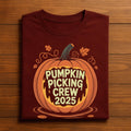Pumpkin Picking Crew 2025 Shirt Funny Fall Family Matching Group Outfit Autumn Pumpkin Patch Halloween T-Shirt Gift T...
