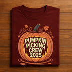 Pumpkin Picking Crew 2025 Shirt Funny Fall Family Matching Group Outfit Autumn Pumpkin Patch Halloween T-Shirt Gift T...