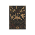 Gothic Bat Halloween Garden Flag, Welcome 2026 Moon Rose Yard Decor, Vintage Witchy Outdoor Flag, Spooky Victorian Halloween Porch Decor