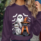Spooky Cats Shirt Witch Cat Sweatshirt, Mummy Cat Ghost, Haunted Halloween Cat Lover Tee, Scary Cute Cat Costume Top, Cat Halloween Shirt