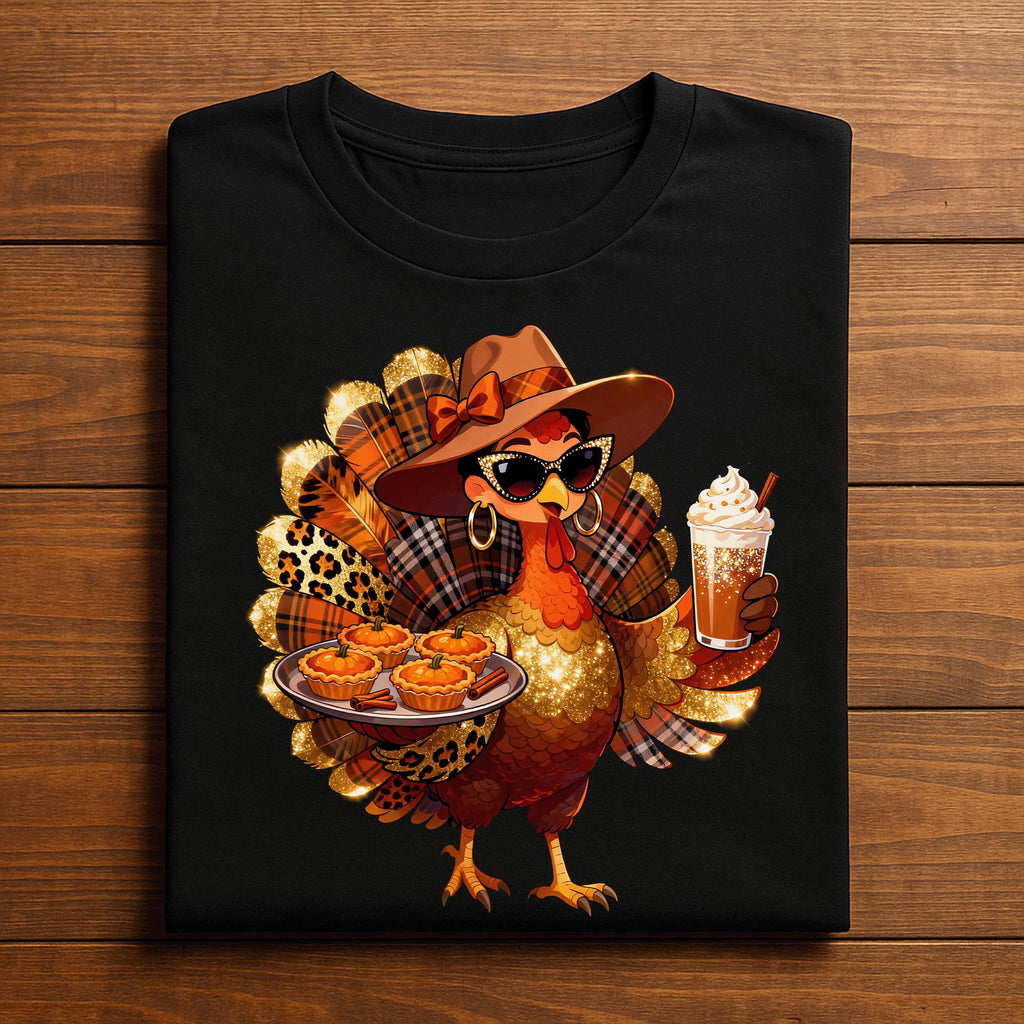 Women Turkey Shirt Cute Thanksgiving Shirt For Women, Cute Fall Outfit Pumpkin Spice and Pies for Autumn Vibes, Gift Thanksgiving Sweatshirt