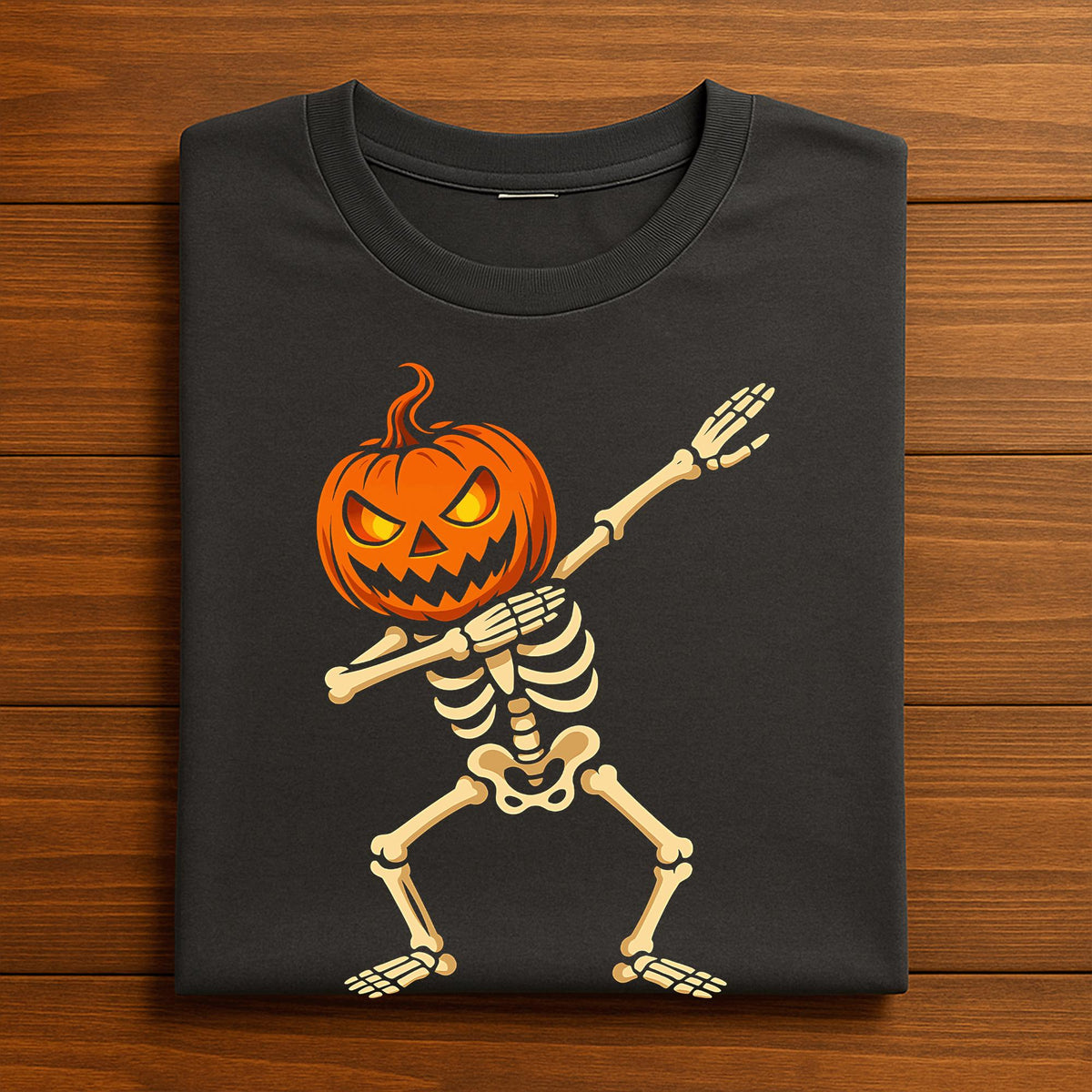 Dabbing Skeleton Pumpkin Shirt, Funny Halloween Dab Tee, Gift Kids & Teen Halloween Shirt, Dabbing Halloween Skeleton T-Shirt For Boy Girl