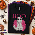 Boo Ghost Halloween Shirt, Pink Glam Ghost Tee