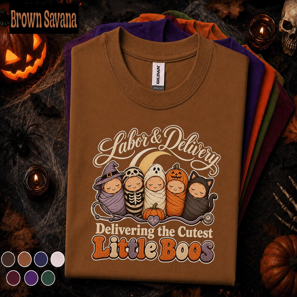 Labor and Delivery Nurse Halloween Shirt, Little Boos Nurse Tee, Cute Baby Halloween Nursing Gift, L&D Nurse Spooky Season T Shirt